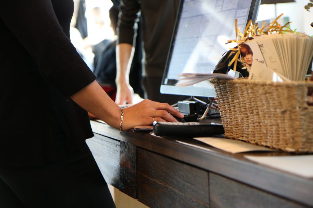 women at register