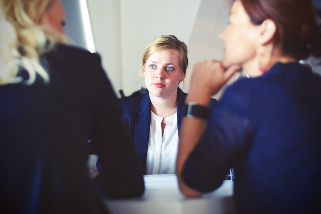 women in meeting